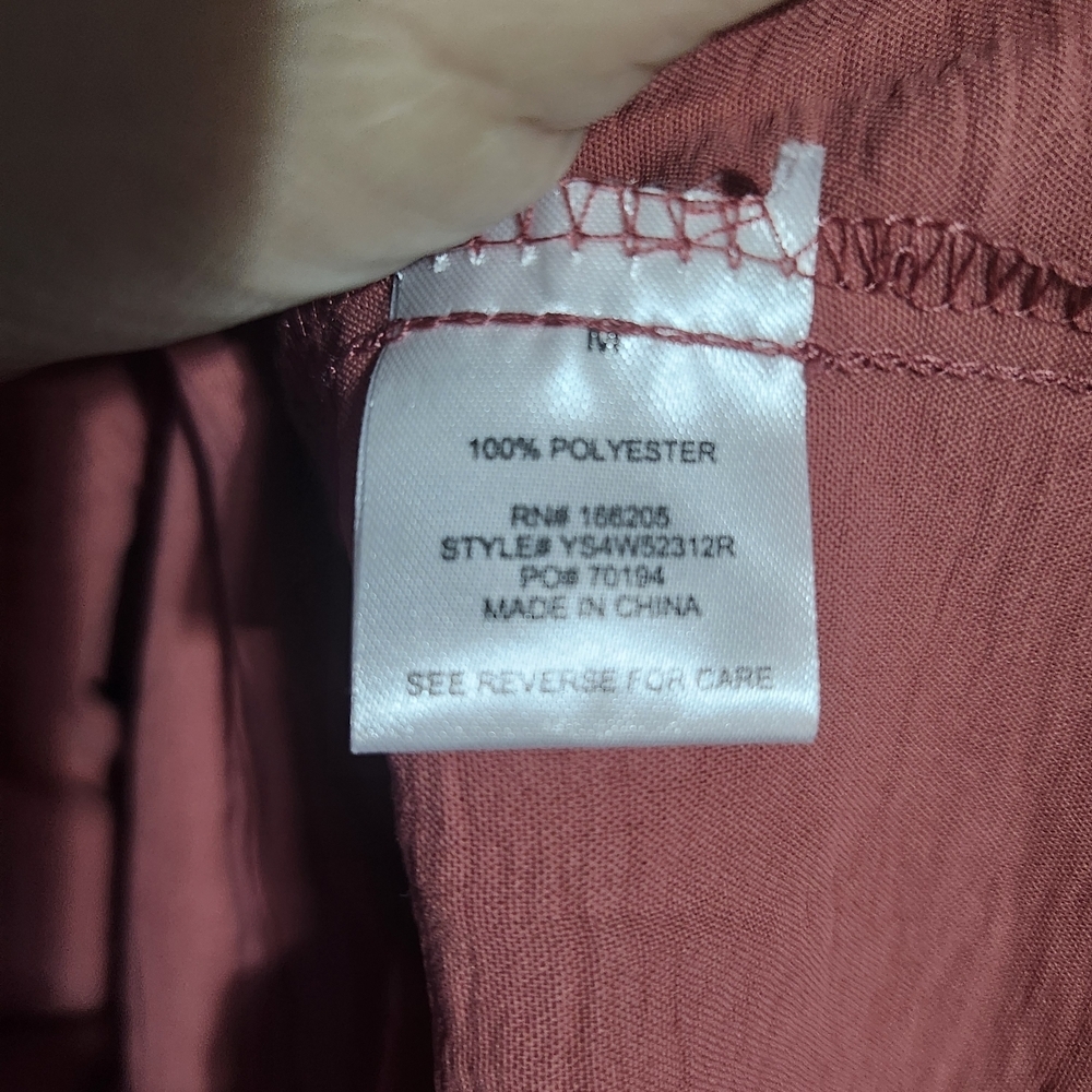 Lucky Brand Dusty Cedar Long Sleeve Dress Sz M - Picture 6 of 7